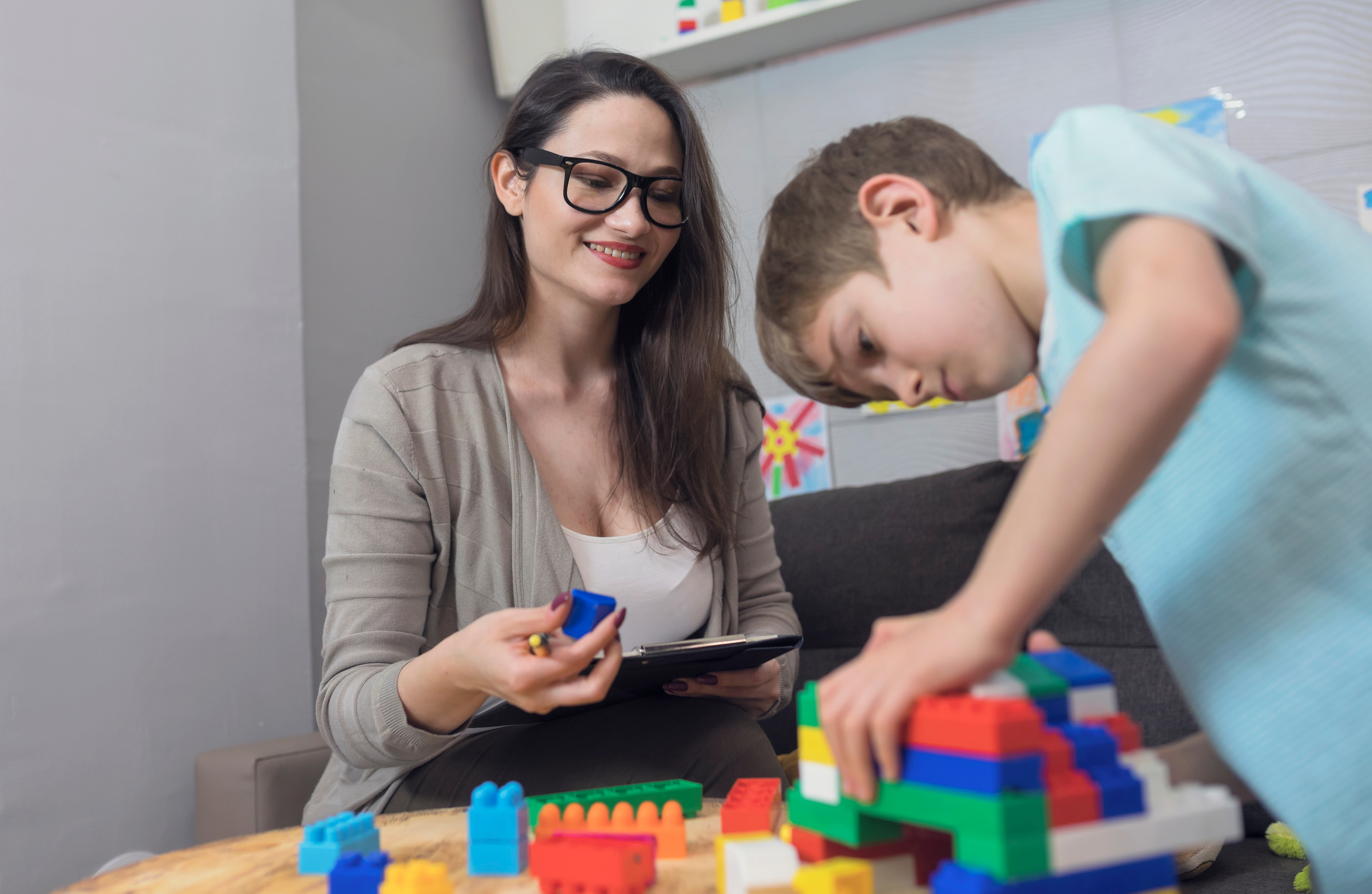 Child psychologist at work